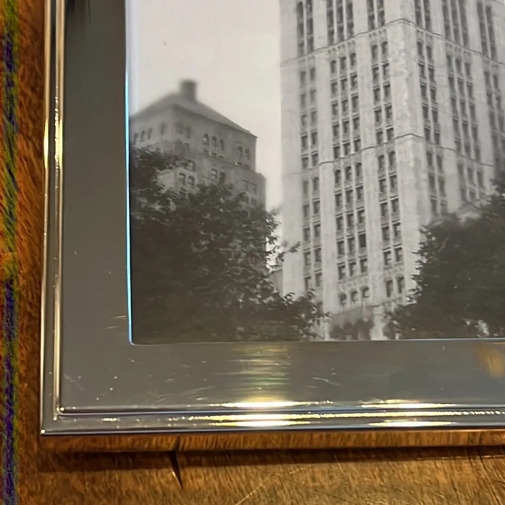 Restoration Hardware 4 x 6 Silver Double Hinged Picture Frame NEW